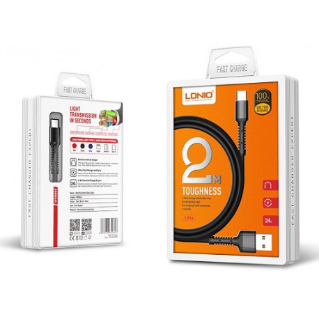 کابل شارژر 2 متری 2.4 آمپر الدینیو LS64